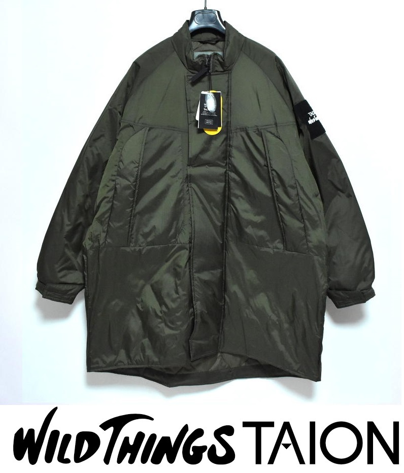 【送料無料】新品 WILDTHINGS × TAION 別注 モンスターパーカー L カーキ ワイルドシングス タイオン ダウン _画像1