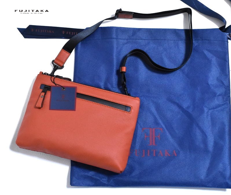 【送料無料】新品 FT by FUJITAKA【ホルダー】レザー ショルダーバッグ 654114 フジタカ サコッシュ _画像1