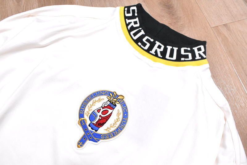 ラッセルノ ゴルフ リブカラー LF モックネック ゴルフバッグ ホワイト XL 新品 ラッセルノ ゴルフ リブカラー LF モックネック ゴルフ