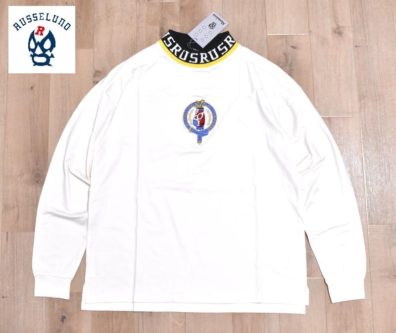 ラッセルノ ゴルフ リブカラー LF モックネック ゴルフバッグ ホワイト XL 新品 ラッセルノ ゴルフ リブカラー LF モックネック ゴルフ