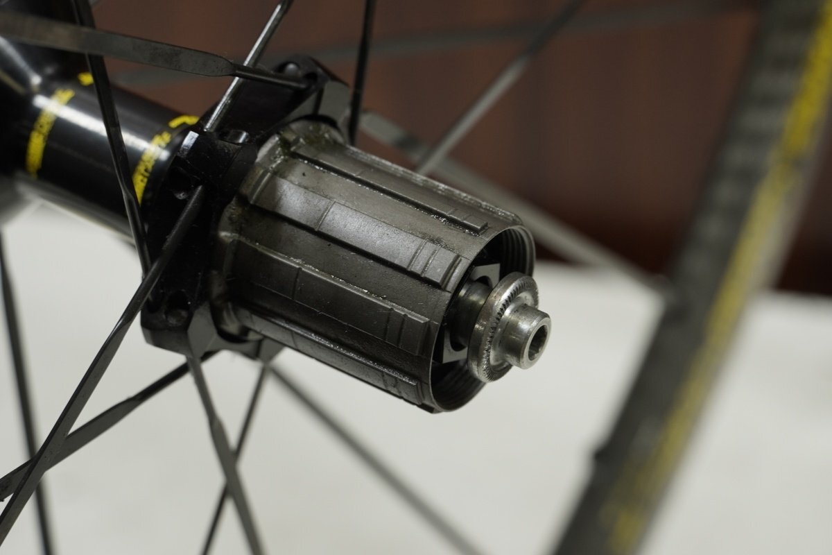 ○MAVIC マビック COSMIC CARBONE SL RIM シマノフリー 11/12s対応 クリンチャー カーボンハイブリッドリム ホイールセット 美品_画像3