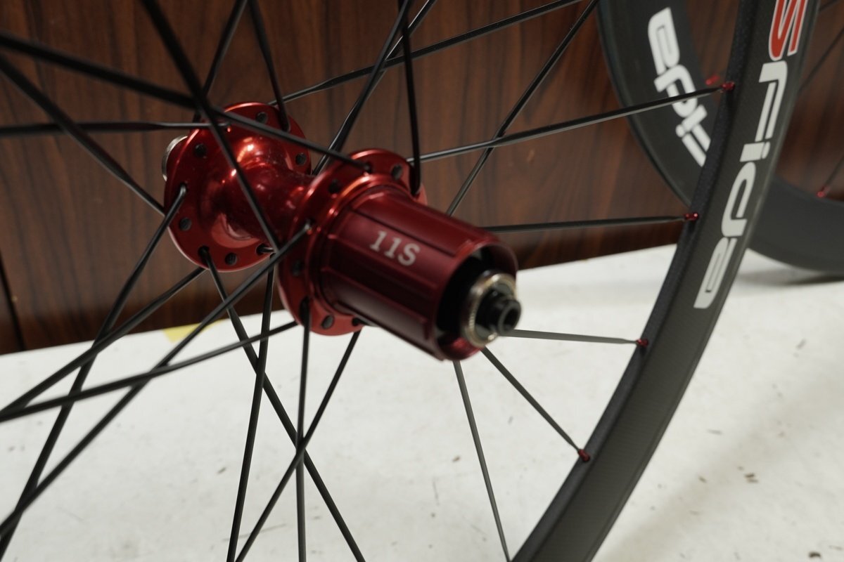 ○SFIDA スフィーダ 60mmハイト RIM シマノフリー 11/12s対応 クリンチャー カーボンホイールセット 美品_画像4