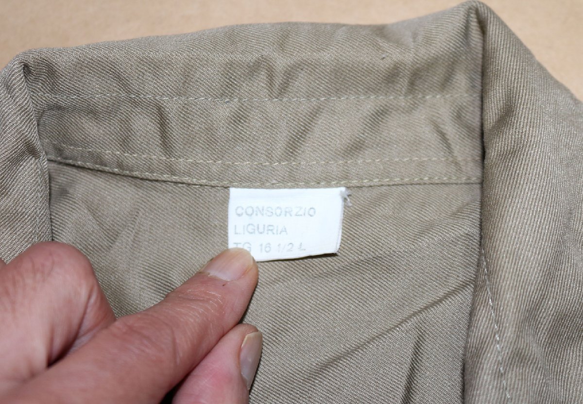 A2 イタリア軍用 半袖シャツ USED Lサイズ フリー mil_画像3