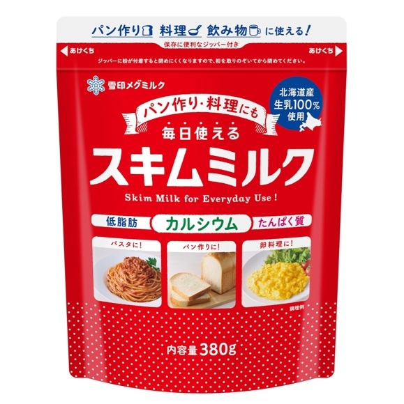 北海道スキムミルク 380g 雪印メグミルク 低脂肪 脫脂粉乳 制菓材料 制パン材料 國內(nèi)制造 國産 國內(nèi)産