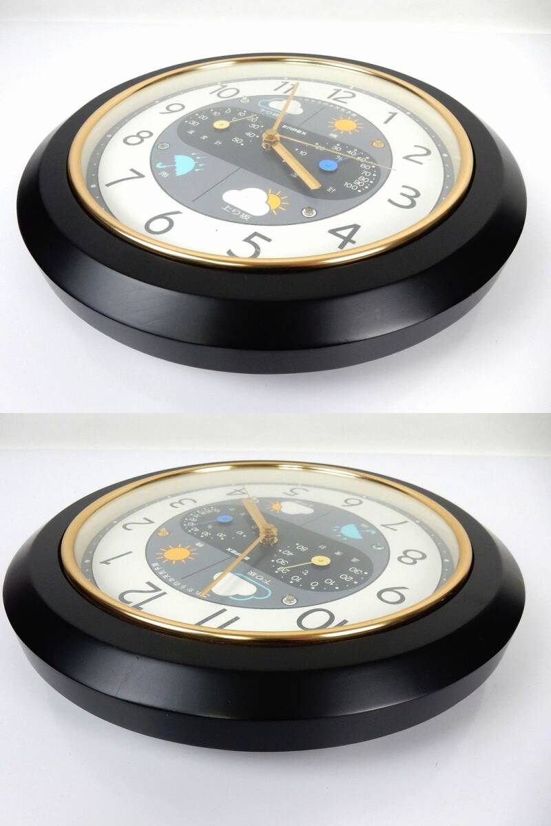 【EMPEX】エンペックス お天気時計 温度計/湿度計 通電/簡易動作確認 一部難有 中古品 JUNK 現状渡し 一切返品不可で！_画像3