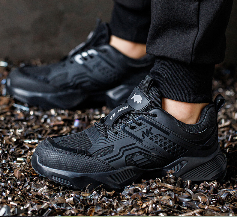 安全靴 メンズ 作業靴 軽量 鋼先芯 つま先保護 ワークシューズ 厚底 工事あんぜん靴 耐摩耗 サイズ:27.5cm_画像5