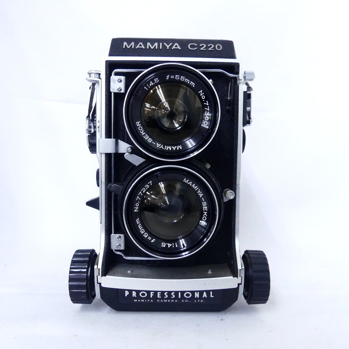 MAMIYA マミヤ C220 PROFESSIONAL + MAMIYA-SEKOR 55mm f4.5 二眼レフ フィルムカメラ 空シャッターOK USED /2510C_画像2