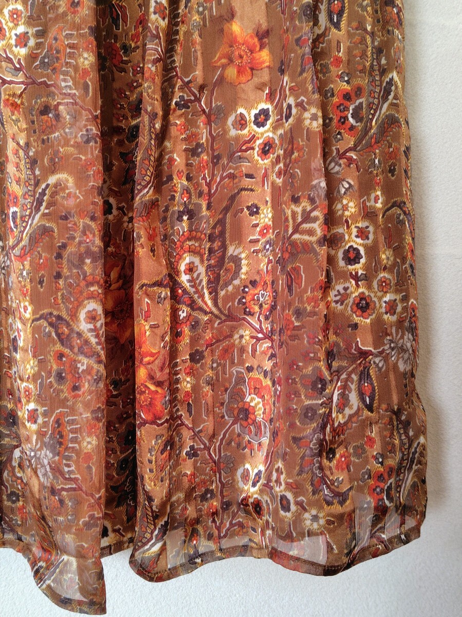 SCAPA　スキャパ　スカート　花柄　シルク_画像4