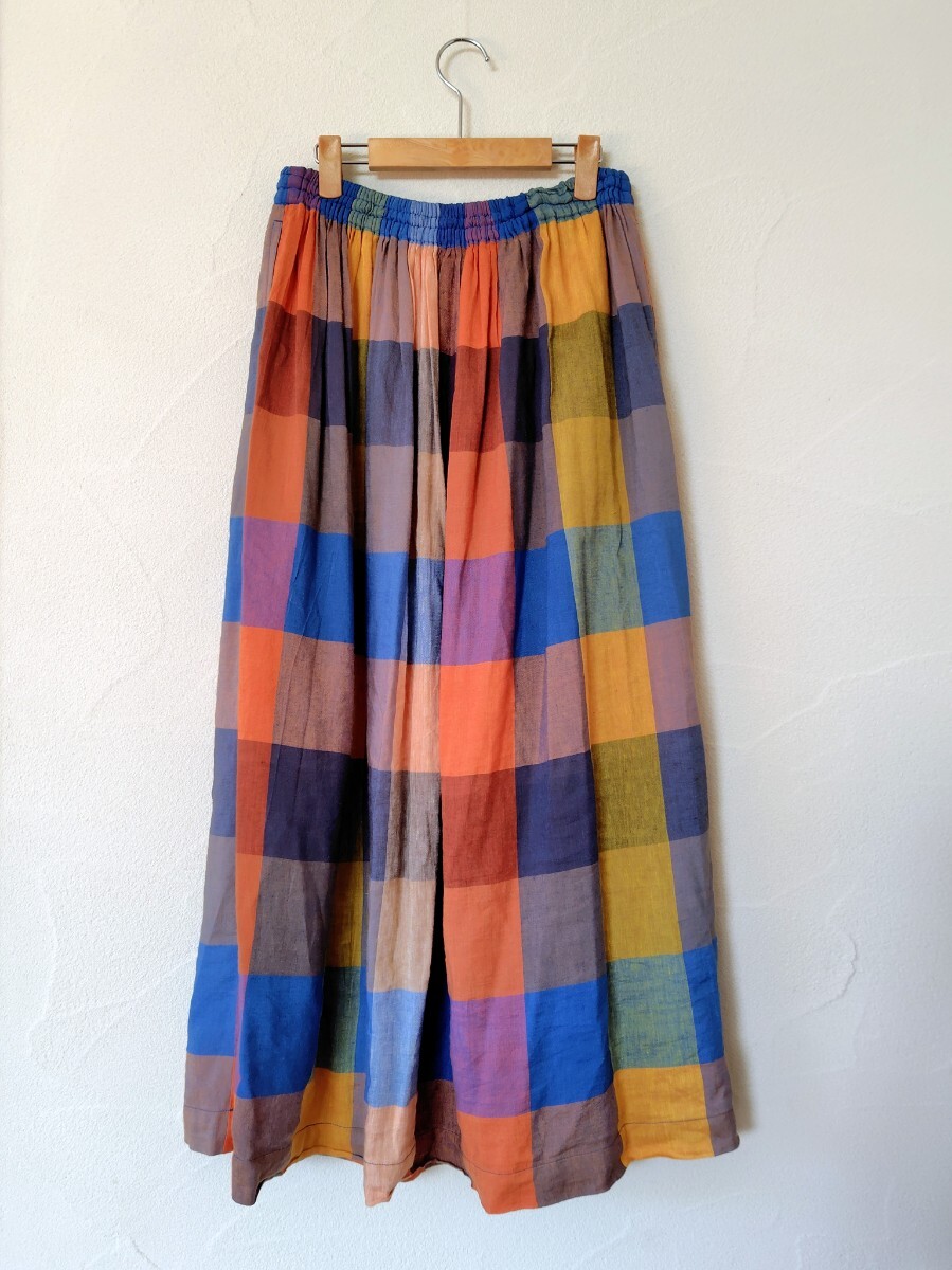 PLEATS PLEASE ISSEY MIYAKE　イッセイミヤケ　スカート　 チェック　 ウエストゴム_画像2