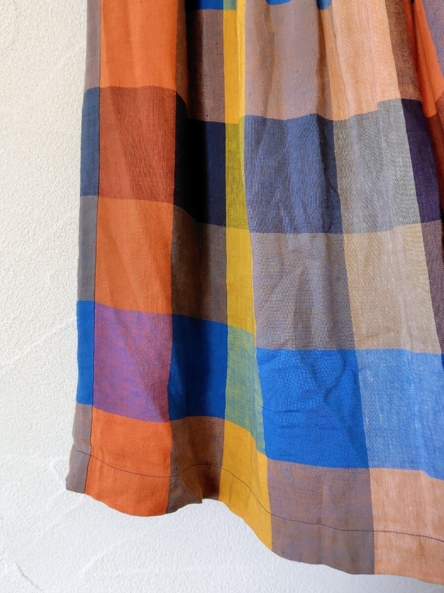 PLEATS PLEASE ISSEY MIYAKE　イッセイミヤケ　スカート　 チェック　 ウエストゴム_画像3