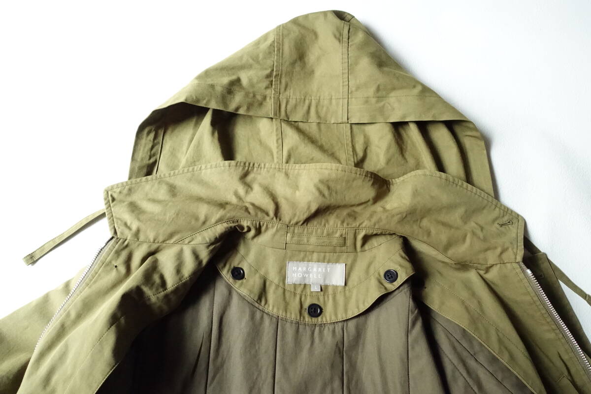 2018年製 MARGARET HOWELL マーガレットハウエル☆ライナー付きフードコート 定価71500円_画像6