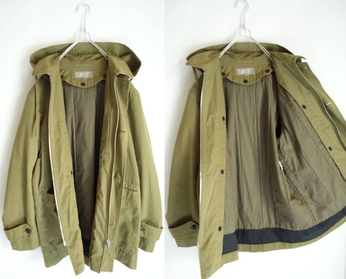 2018年製 MARGARET HOWELL マーガレットハウエル☆ライナー付きフードコート 定価71500円_画像2