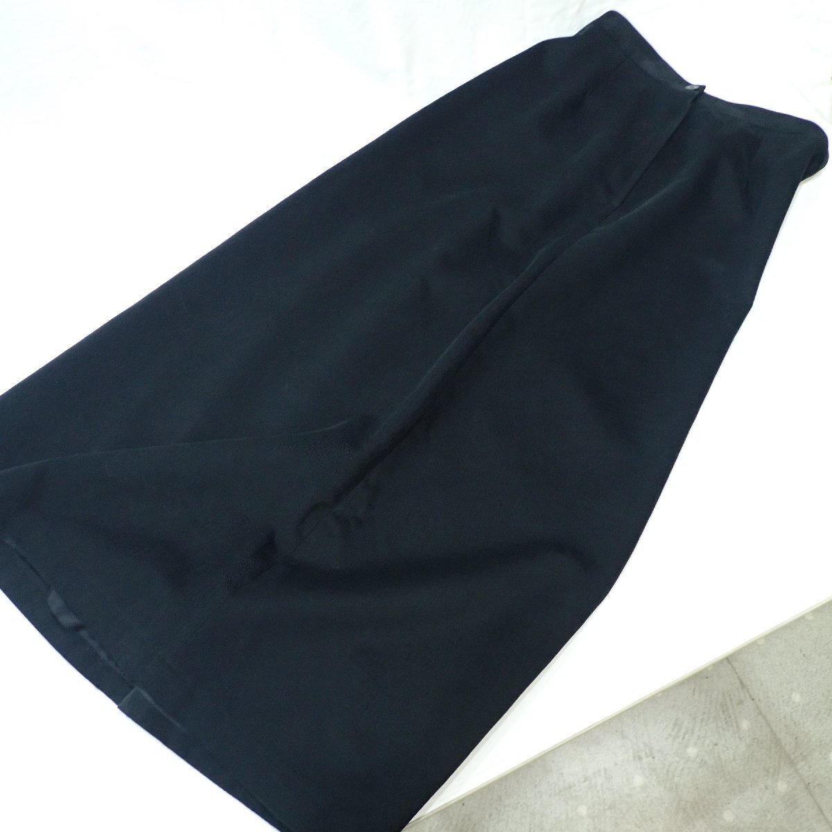 A540 美品 agnes b. アニエスべー ロングスカート 38サイズ M相当 ブラック系 コットン100% PARIS 日本製 フレアースカート 綿 古着_画像3