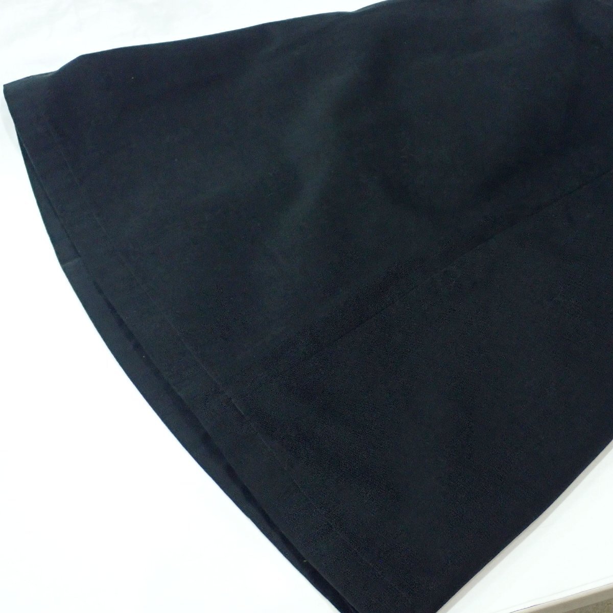 A540 美品 agnes b. アニエスべー ロングスカート 38サイズ M相当 ブラック系 コットン100% PARIS 日本製 フレアースカート 綿 古着_画像7