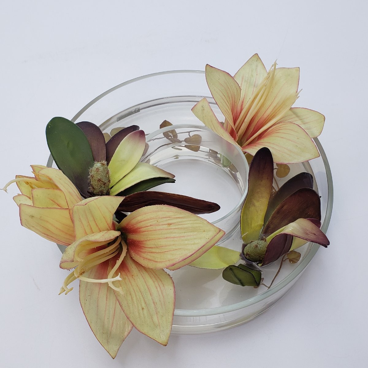 エミリオロバ EMILIO ROBBA アートフラワー 造花 花瓶 オブジェ 置物 飾り インテリア 小物 雑貨 コレクション 【80n1357】_画像2