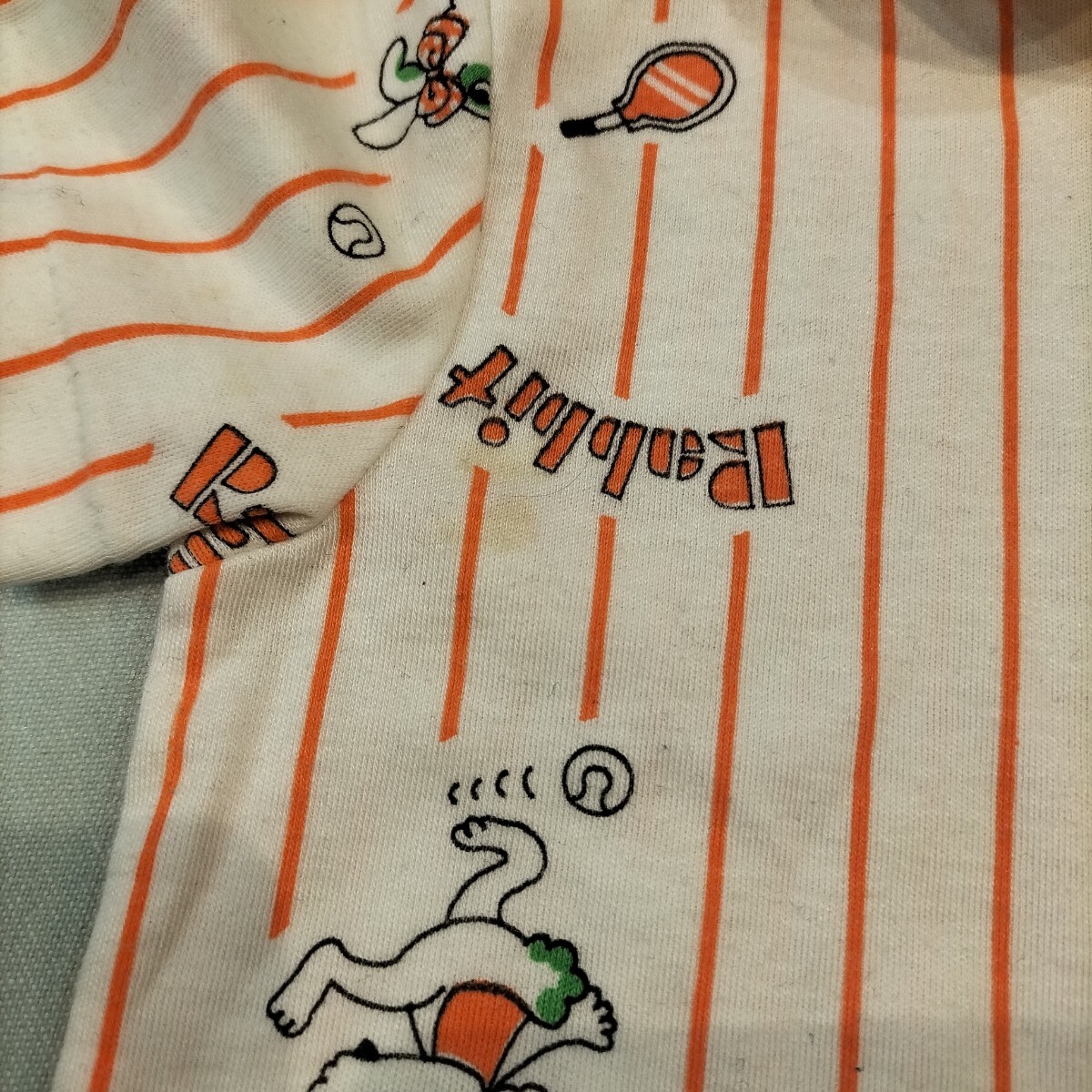 Showa Retro ребенок Kids рубашка с коротким рукавом б/у одежда retro 2 лет ... рисунок теннис рисунок редкий неиспользуемый товар