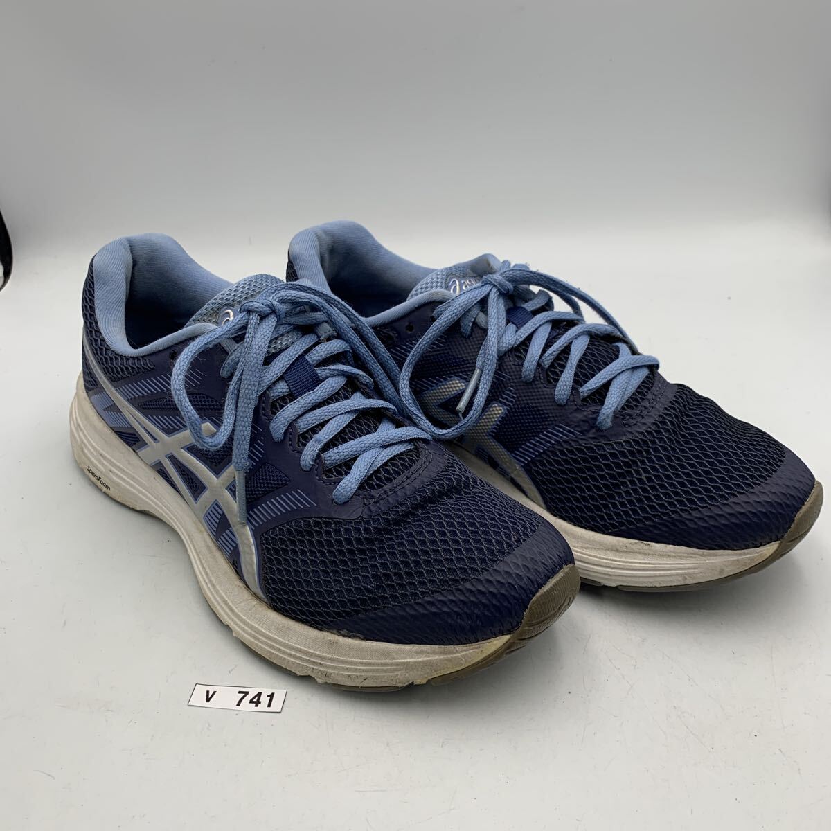 V741 ASICS Asics женский бег обувь спортивные туфли US7.5 24.5cm темно-синий 