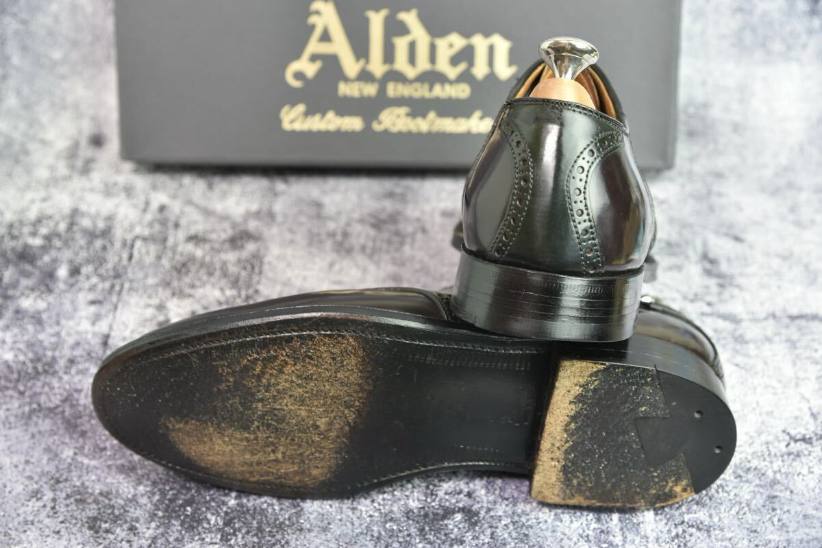 純正ツリー付属　オールデン　コードバン　#9943　6.5D (24.5cm程度)　ダークバーガンディ　バリーラスト　サドルシューズ　Alden_画像8