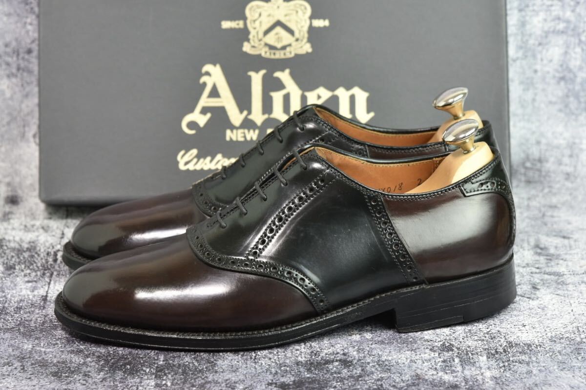 純正ツリー付属　オールデン　コードバン　#9943　6.5D (24.5cm程度)　ダークバーガンディ　バリーラスト　サドルシューズ　Alden_画像7