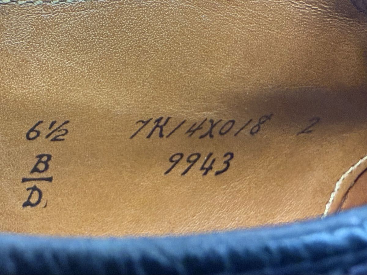 純正ツリー付属　オールデン　コードバン　#9943　6.5D (24.5cm程度)　ダークバーガンディ　バリーラスト　サドルシューズ　Alden_画像10