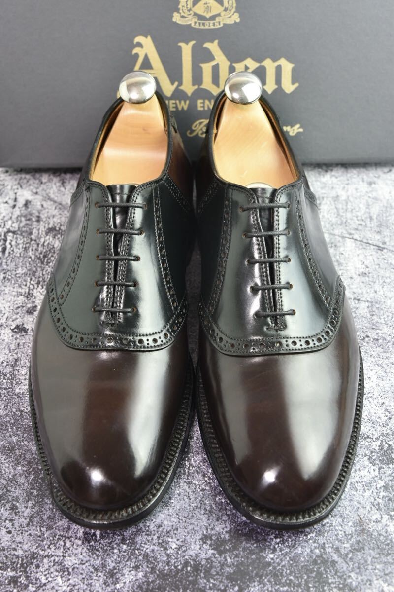純正ツリー付属　オールデン　コードバン　#9943　6.5D (24.5cm程度)　ダークバーガンディ　バリーラスト　サドルシューズ　Alden_画像3