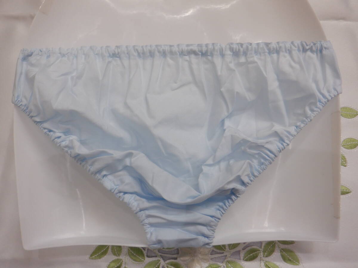 ⑧ ビキニショーツ/スキャンティ ゴムイン ショーツ【M】水色(サックス) ハリ感ある綿100% パンティ♪未使用_画像10