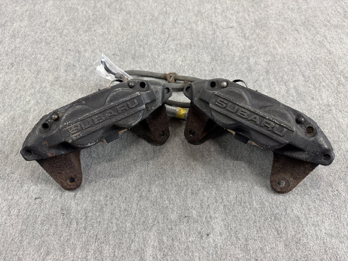 GDA インプレッサ WRX C型 純正 4POT フロント ブレーキキャリパー 左右セット (V4517)_画像1