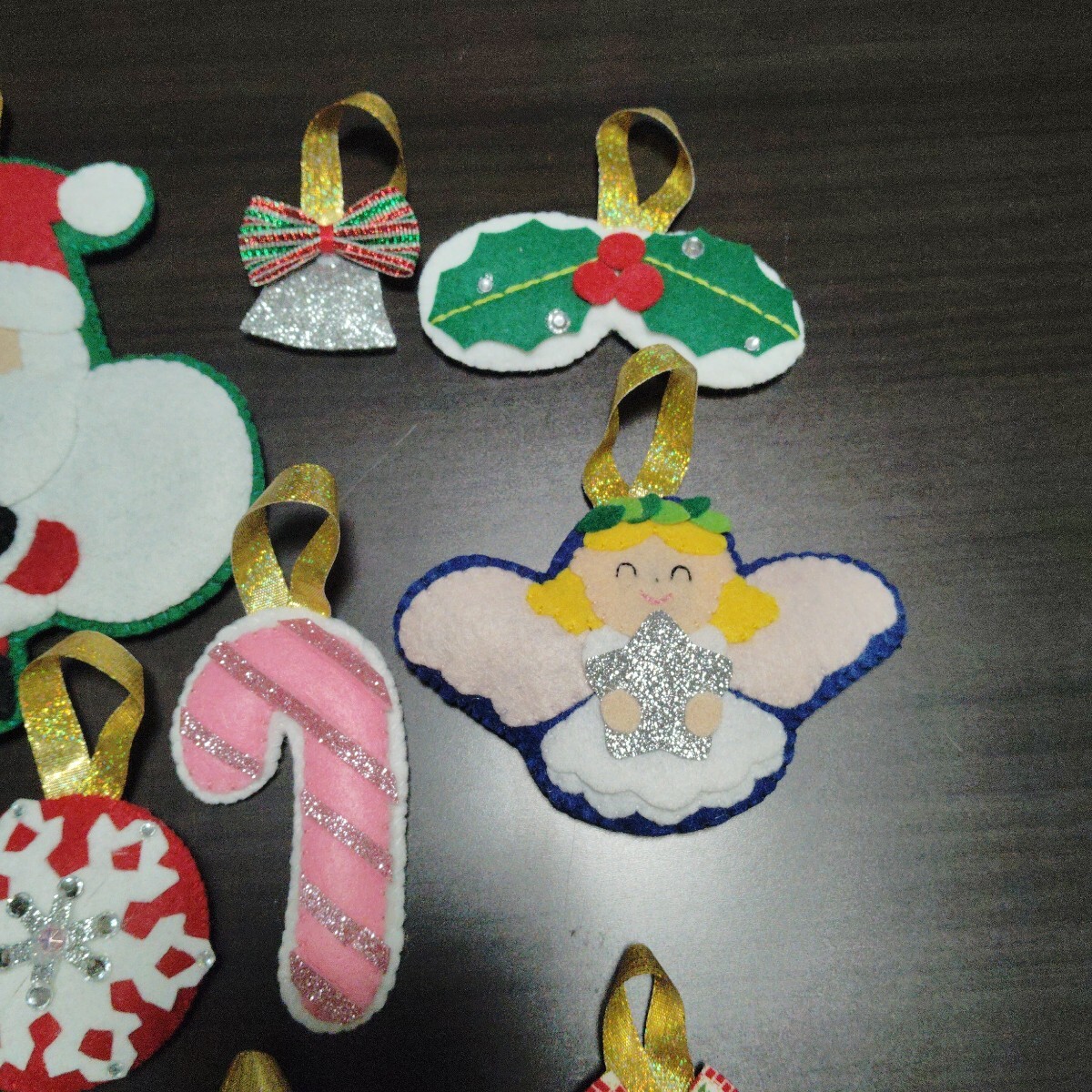 Ｃ　クリスマス　 ハンドメイド サンタクロース　トナカイ　 壁飾り フェルト_画像4
