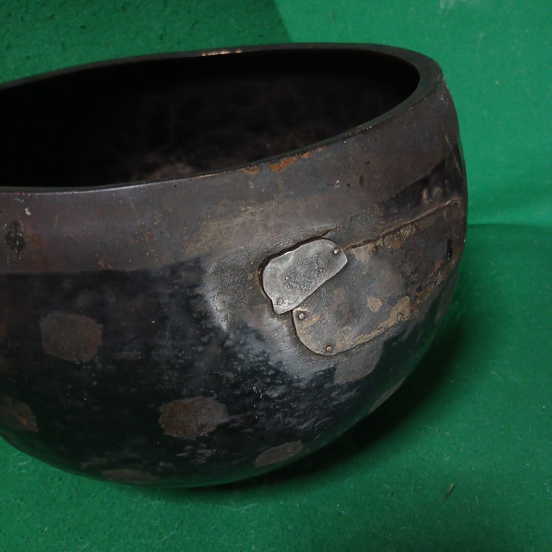 時代物　大型　おりん　直径25cm　補修跡有_画像8