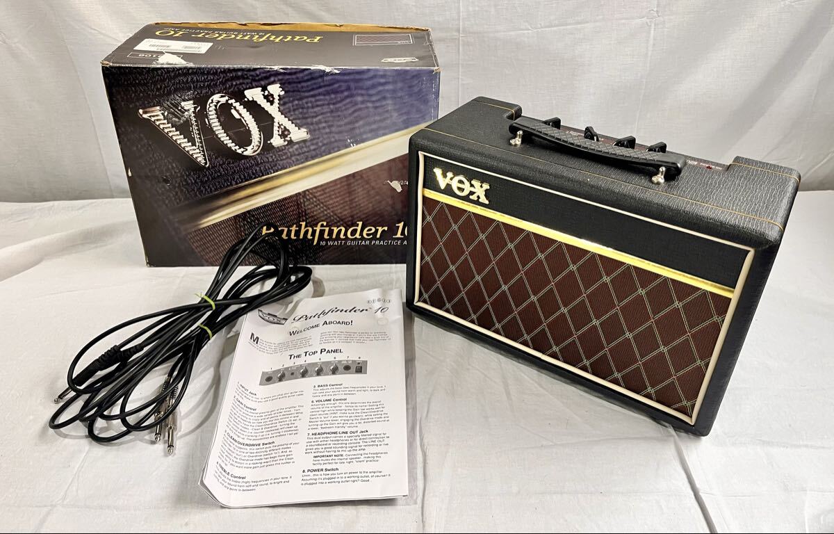 ②【美品】VOX Pathfinder10 V9106 ギターアンプ 10W 元箱付 ケーブル 説明書付　パスファインダー 10 中古アンプ ヴォックス コンボアンプ_画像1