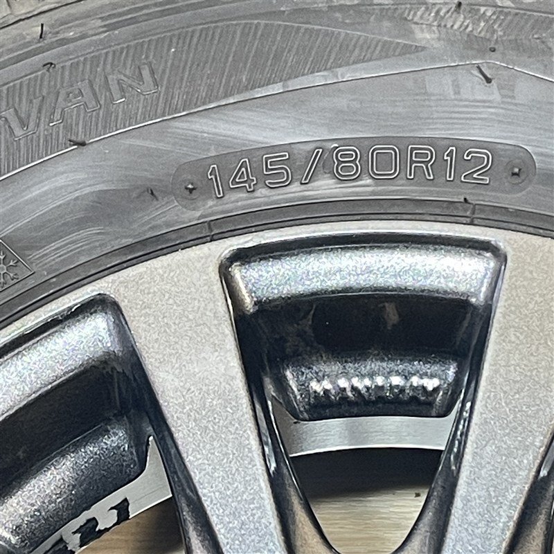 軽トラック 軽バン 等 ユーロスピード 4-12+42 4H100 2023年製 ダンロップ SV01 145/80R12 80/78N LT 12インチ スタッドレス 4本セット 009_画像5