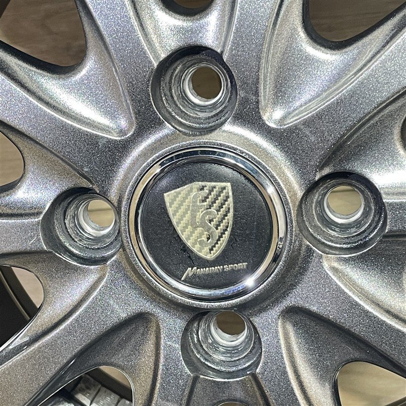 軽トラック 軽バン 等 ユーロスピード 4-12+42 4H100 2023年製 ダンロップ SV01 145/80R12 80/78N LT 12インチ スタッドレス 4本セット 009_画像3