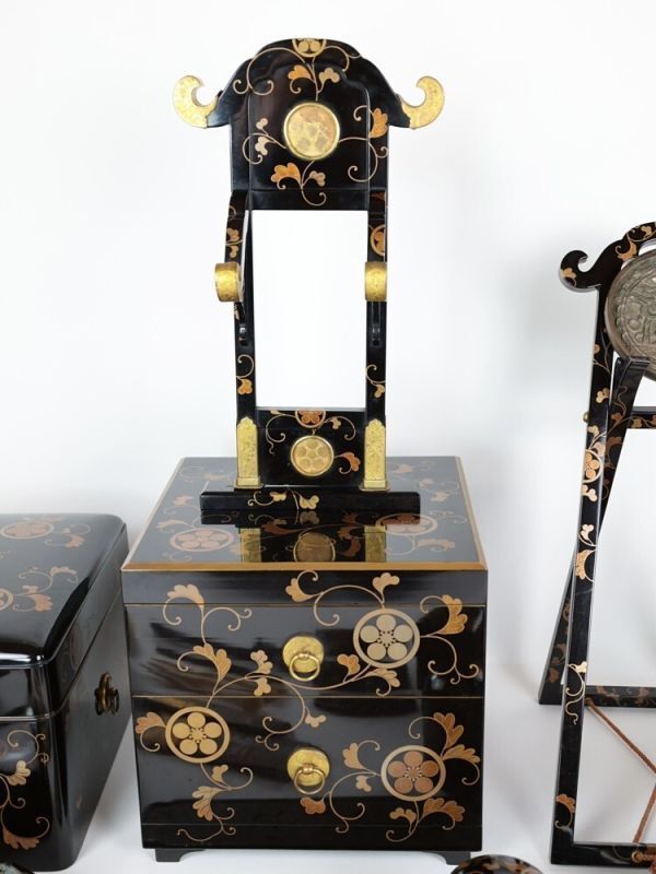 【12205】明治期　六曜紋入り　大名道具　化粧道具　一式（初品・買取品）_画像4