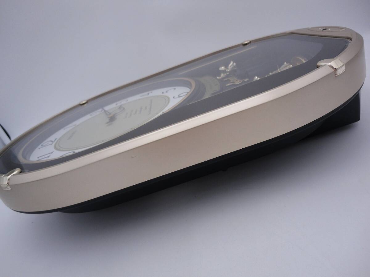 【1円スタート】動作品 SEIKO 掛け時計 メロディ時計 AM619N セイコー 踊る小人 春の歌 カノン 単三電池稼働 柱時計 メロディ付き 中古_画像6