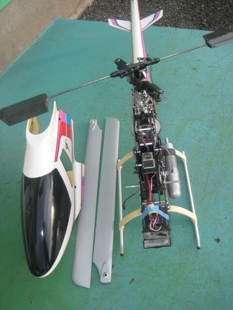 60クラス　エンジンヘリ　OS SX61　+　サンワサーボ5個　+　ジャイロ付き、中古　　受信機等は付属致しません。_画像10
