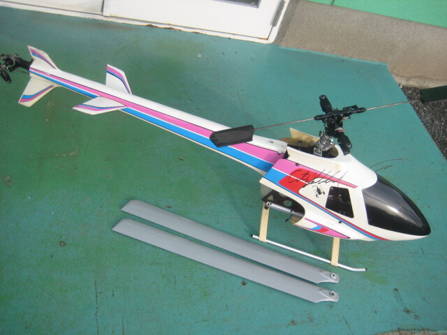 60クラス　エンジンヘリ　OS SX61　+　サンワサーボ5個　+　ジャイロ付き、中古　　受信機等は付属致しません。_画像1