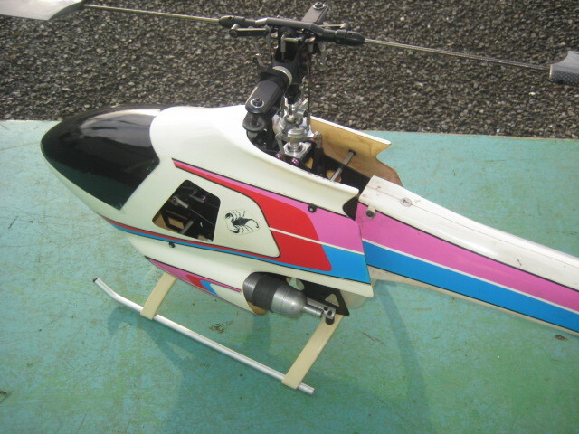 60クラス　エンジンヘリ　OS SX61　+　サンワサーボ5個　+　ジャイロ付き、中古　　受信機等は付属致しません。_画像2