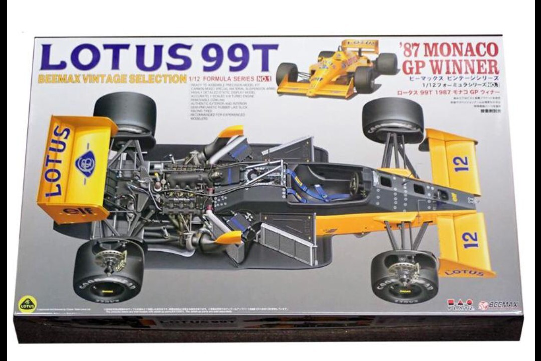 即決 未組立 1/12 ロータス 99T 1987 モナコGP ウィナー プラッツ/ビーマックス F1 プラモデル アイルトン・セナ 中嶋悟 ホンダ 送料無料_画像1