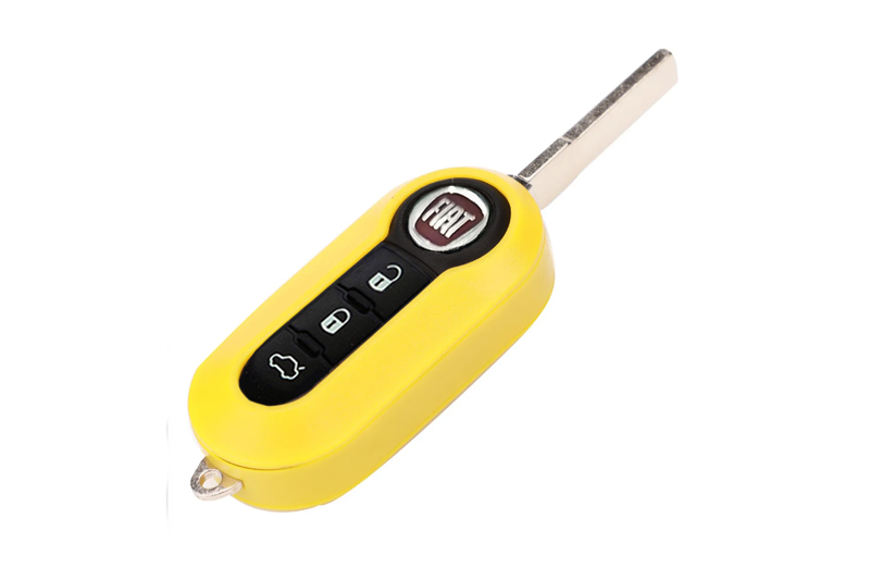 アバルト / フィアット ABARTH FIAT 500 595 695 キーカバー イエロー ハードタイプ_画像2