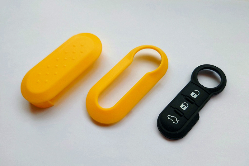 アバルト / フィアット ABARTH FIAT 500 595 695 キーカバー イエロー ハードタイプ_画像3