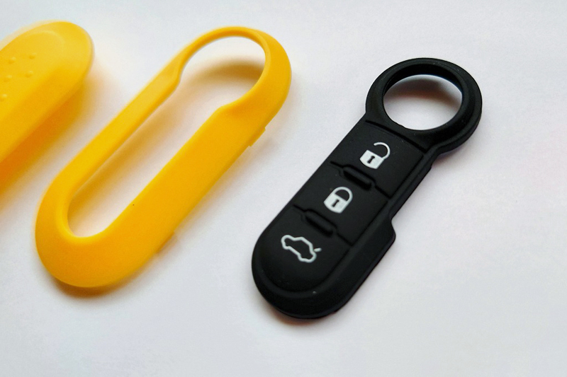 アバルト / フィアット ABARTH FIAT 500 595 695 キーカバー イエロー ハードタイプ_画像4