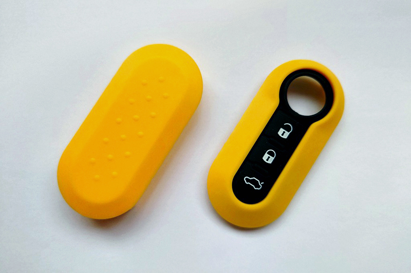 アバルト / フィアット ABARTH FIAT 500 595 695 キーカバー イエロー ハードタイプ_画像5