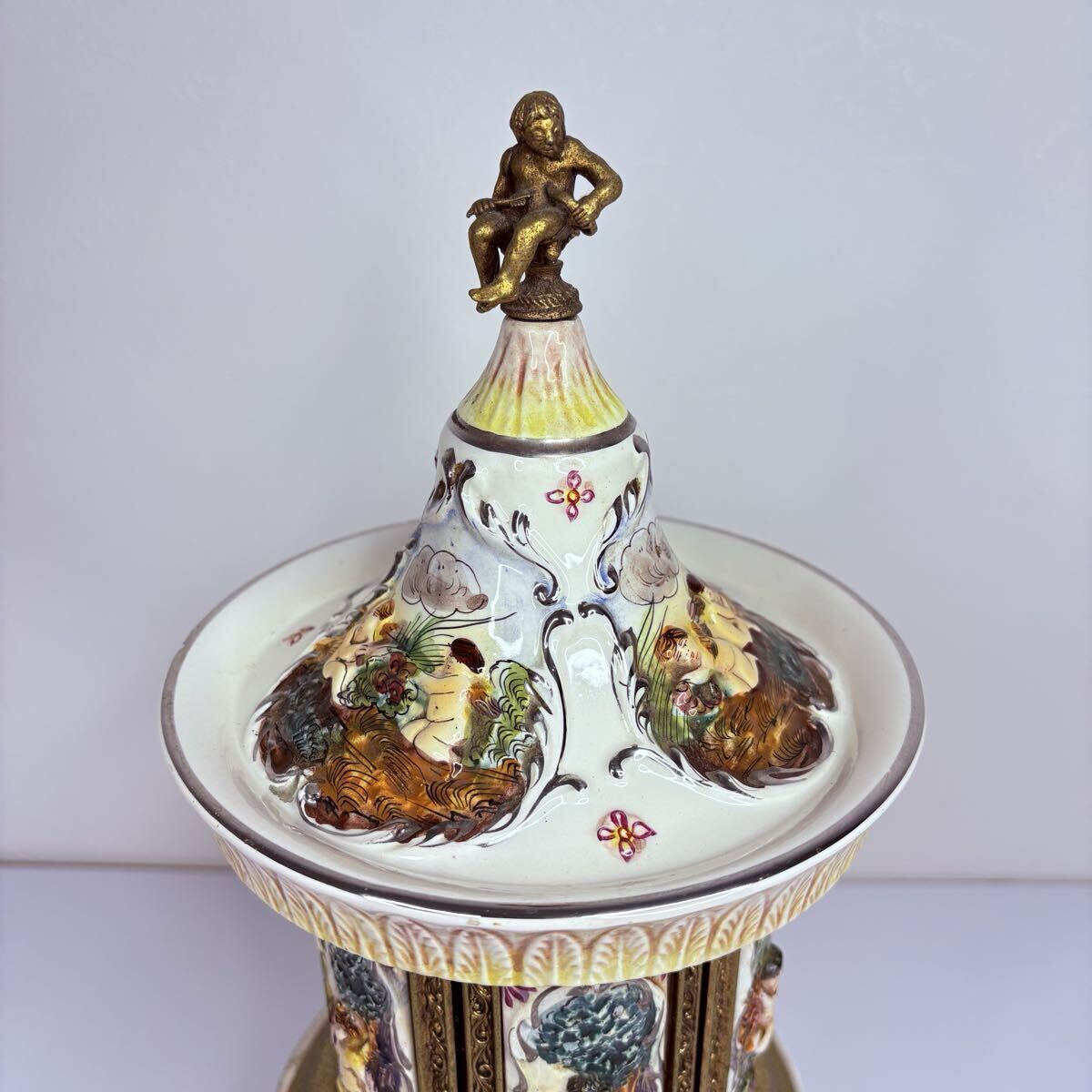 REUGE リュージュ アンティーク オルゴール メリーゴーランド シガレットホルダー 動作OK_画像5