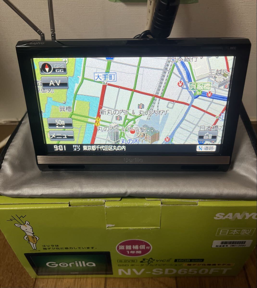 навигационная система Gorilla SANYO Sanyo SSD портативный navi NV-SD650FT 6.2V type 2010 год производства цифровое радиовещание Full seg SD карта FM передатчик