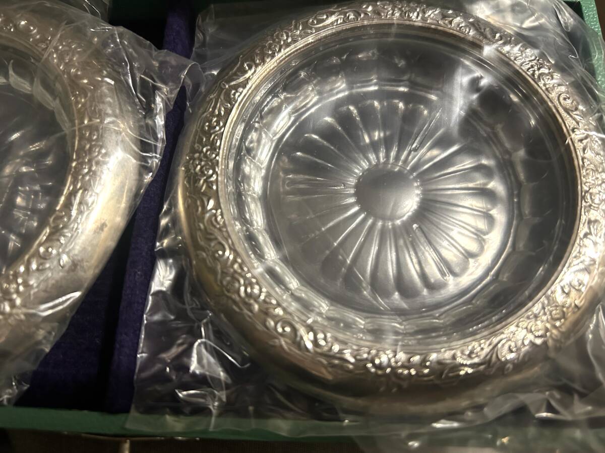 レトロ　新品　純銀製　タレントコースター　2個セット　三越_画像2
