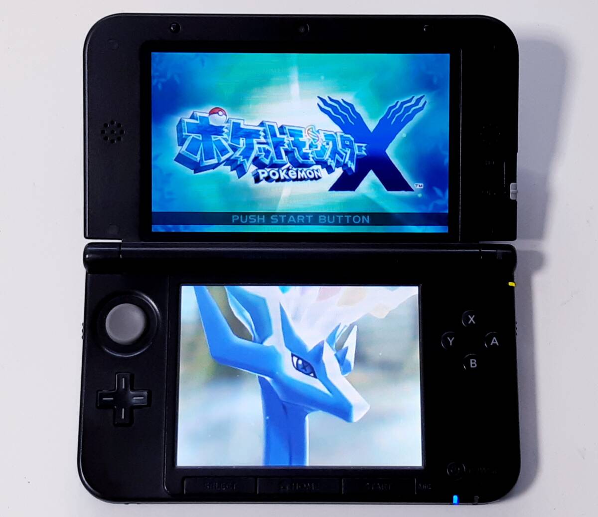 【動作確認(rèn)済み】《綺麗》★レア★Nintendo任天堂 ３ＤＳLL ポケモンXゼルネアス?イベルタル ブルー 本體＋SDカード４GB