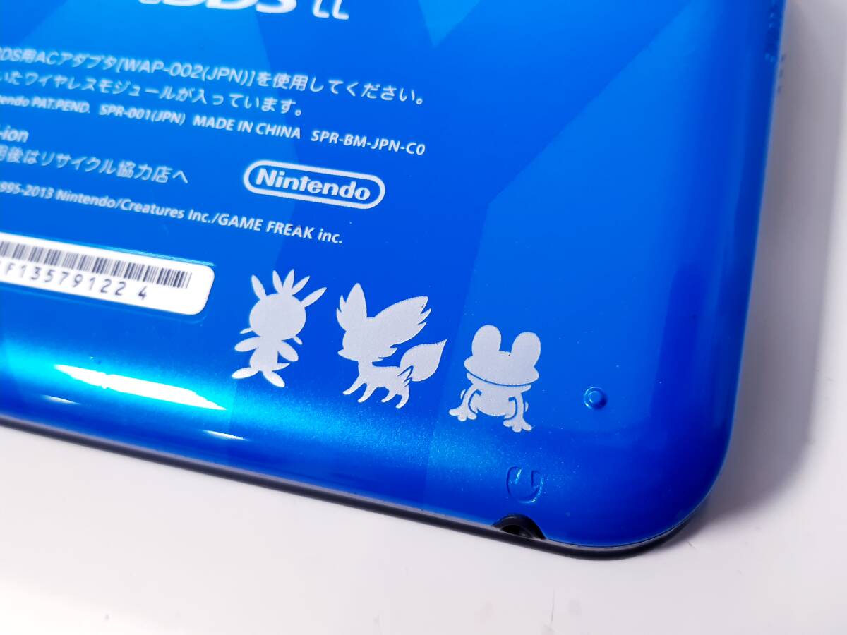 【動作確認(rèn)済み】《綺麗》★レア★Nintendo任天堂 ３ＤＳLL ポケモンXゼルネアス?イベルタル ブルー 本體＋SDカード４GB