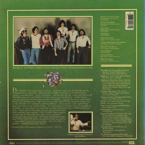 【ＬＰ】　DR.HOOK 「 SOMETIMES YOU WIN 」　　 ( CAPITOL SOO-12023 )_画像2