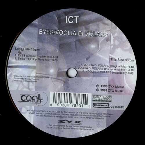 【12inch】　ICT 「 EYES 」 ( COOL STUFF 78231 )_画像4