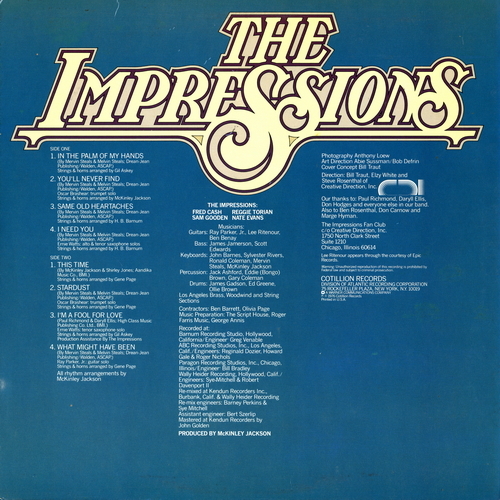 【ＬＰ】　IMPRESSIONS 「 IT'S ABOUT TIME 」 ( COTILLION 9912 )_画像2